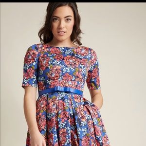 ModCloth Retro Vintage Style Fit & Flare Dress
